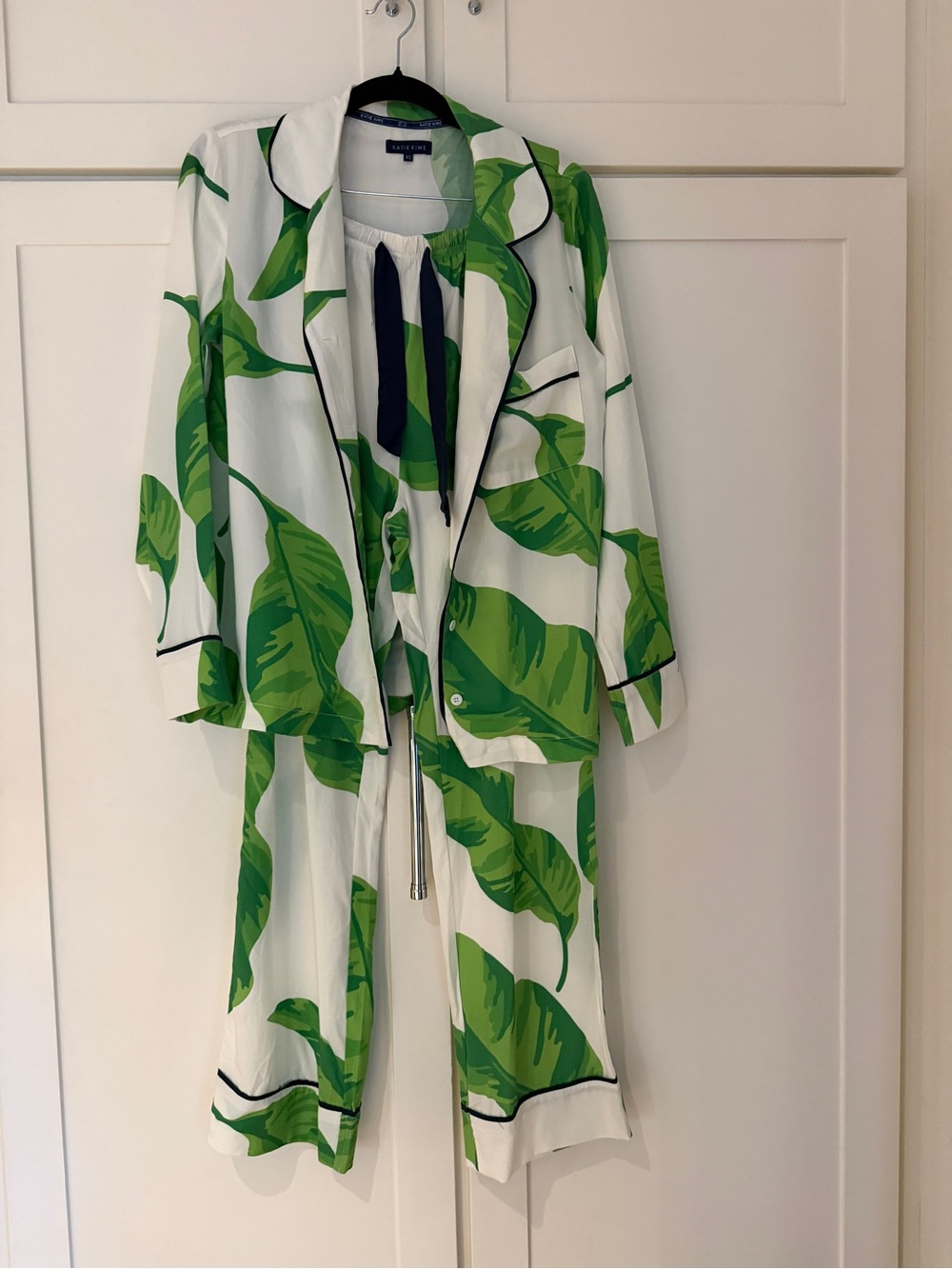 Katie Kime Banana Leaf Sleepwear Pajama Pant Set XS